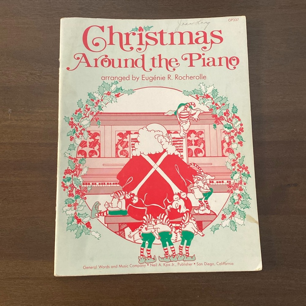 Christmas Around the Piano by Eugénie R. Rocherolle, 1982 Sheet Music